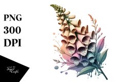 Wooden Foxglove Watercolor Splash Product Image 3