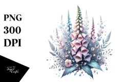 Wooden Foxglove Watercolor Splash Product Image 3