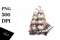 Vintage Dirty Sailboat Fireworks Clipart Product Image 3