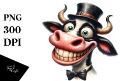 Cow Contempt Cow with Hat Clipart Product Image 1