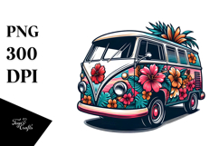 Retro Tropical Van Clipart Product Image 1
