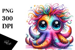 Layered Baby Octopus Crazy Eyes | Sublimation | Clipart Product Image 3