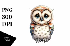Baby Owl Holding Basket | Sublimation | Clipart Product Image 3