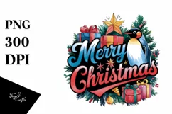 Vibrant Merry Christmas Clipart PNG Product Image 5