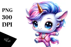 Cute Baby Unicorn Dancing PNG Product Image 1