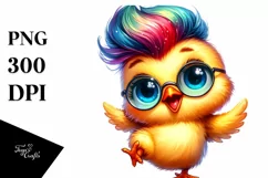 excited Baby Chicken Dancing PNG Product Image 3
