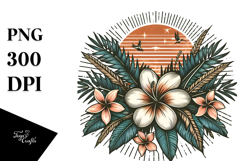 Vintage Tropical Flower Sun, 20 oz Tumbler Product Image 1