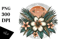 Vintage Tropical Flower Sun, 20 oz Tumbler Product Image 1