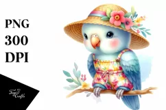 Colorful Summer Baby Parrot with Sunglasses and Sun Hat | Product Image 3