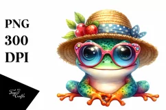 Colorful Summer Baby Frog with Sun es and Sun Hat | Product Image 3
