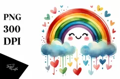 Hummingbird on Rainbow, Transparent PNG Product Image 1