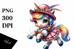 Colorful Unicorn Schottische Dancer PNG Product Image 1