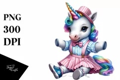 Pastel Unicorn Lindy Hop Dancer PNG Product Image 1