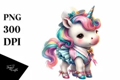 Pastel Unicorn Lindy Hop Dancer PNG Product Image 3