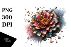 Abstract Shiny Zinnia Clipart Product Image 3