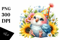 Colorful Baby Parrot Party | Clipart Product Image 1