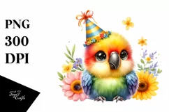 Baby Parrot Party Hat | Sublimation | Clipart Product Image 3