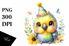 Baby Parrot Party Hat | Sublimation | Clipart Product Image 1