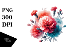Watercolor Abstract Vibrant with Carnation Product Image 1