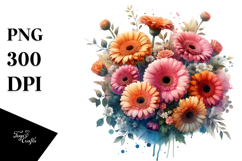 Watercolor Glossy Gerbera Product Image 1