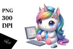 Programmer Baby Unicorn in Style PNG Product Image 1