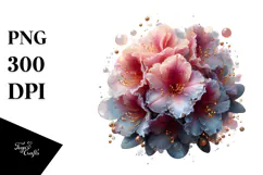 Abstract Glossy Rhododendron, Transparent PNG Product Image 1