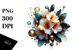 Abstract Glossy Rhododendron, Transparent PNG Product Image 1