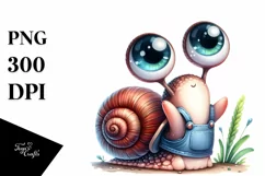 Cute Baby Snail Sublimation Clipart Product Image 3
