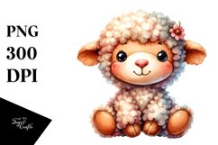 Vibrant Colorful Baby Lamb | Clipart Product Image 1
