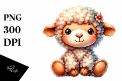 Vibrant Colorful Baby Lamb | Clipart Product Image 1