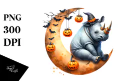 Rhino Dressed for Halloween, High-Res PNG Product Image 1