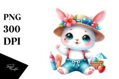 Colorful Rabbit Beachwear Clipart Product Image 1