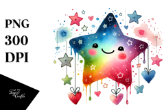 Simple Smiling Star, PNG Product Image 1
