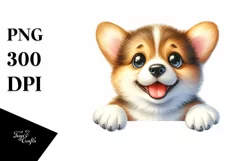 Funny Corgi Invisible Paper | Sublimation | Clipart Product Image 3