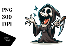 Goofy Reaper Cartoony Vector, PNG Product Image 1