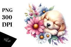 Cute Baby Puppy Sleeping, Transparent PNG Product Image 1