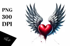 Heart with Wings PNG Product Image 1