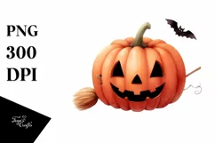 Simple Pumpkin Halloween Clipart, PNG Product Image 3