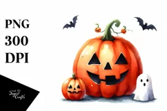 Simple Pumpkin Halloween Clipart, PNG Product Image 1
