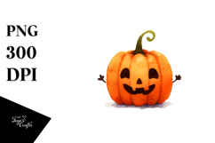 Simple Pumpkin Halloween Clipart, PNG Product Image 1