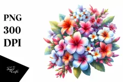 Vibrant Tropical Flowers, Transparent PNG Product Image 1