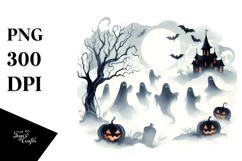 GHOST Retro Halloween PNG Product Image 1