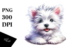 Cute Baby West Highland White Terrier PNG Product Image 1