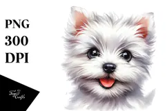 Cute Baby West Highland White Terrier PNG Product Image 1