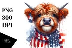 Enthusiastic Huge Smile Highland Cow Clipart Product Image 1