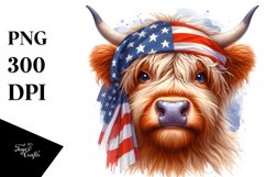 Big Eyes Huge Smile Highland Cow Clipart Product Image 3