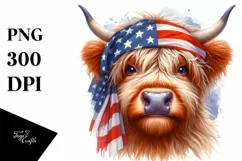 Big Eyes Huge Smile Highland Cow Clipart Product Image 3