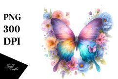 Vibrant Butterfly Flowers Clipart Product Image 3