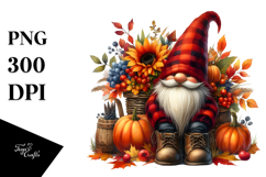 Vibrant Autumn Gnome PNG Product Image 1