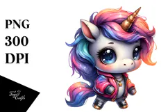 Cute Unicorn Playing PNG Product Image 1